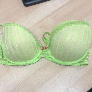 Betsy’s Johnson sticking stripe bra, Lime 34C